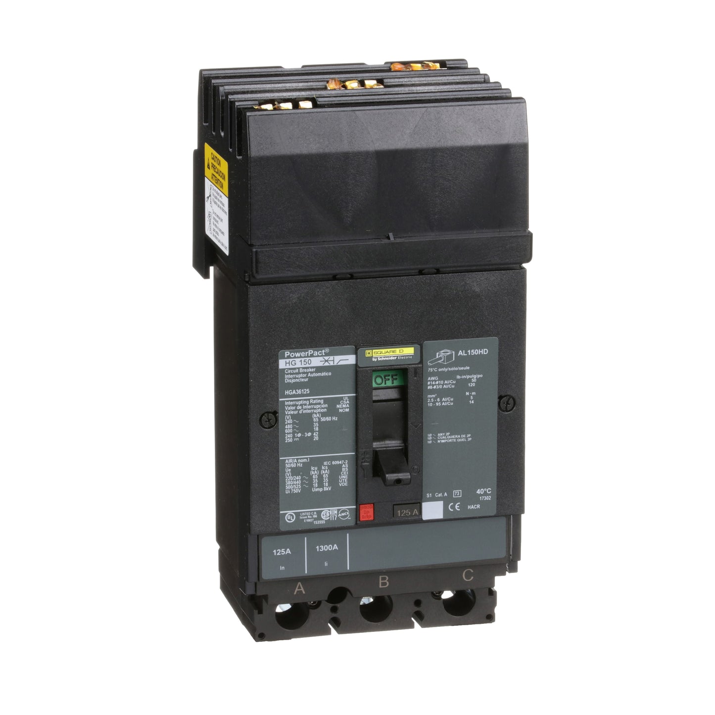 INTERRUPTOR 125A Schneider HGA36125 Tienda EEGSA