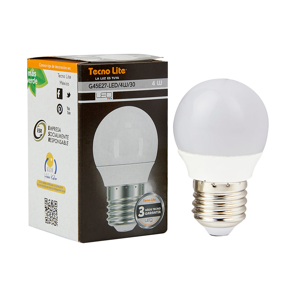 Lámpara LED TECNO LITE G45E27-LED/4W/30 Tienda EEGSA