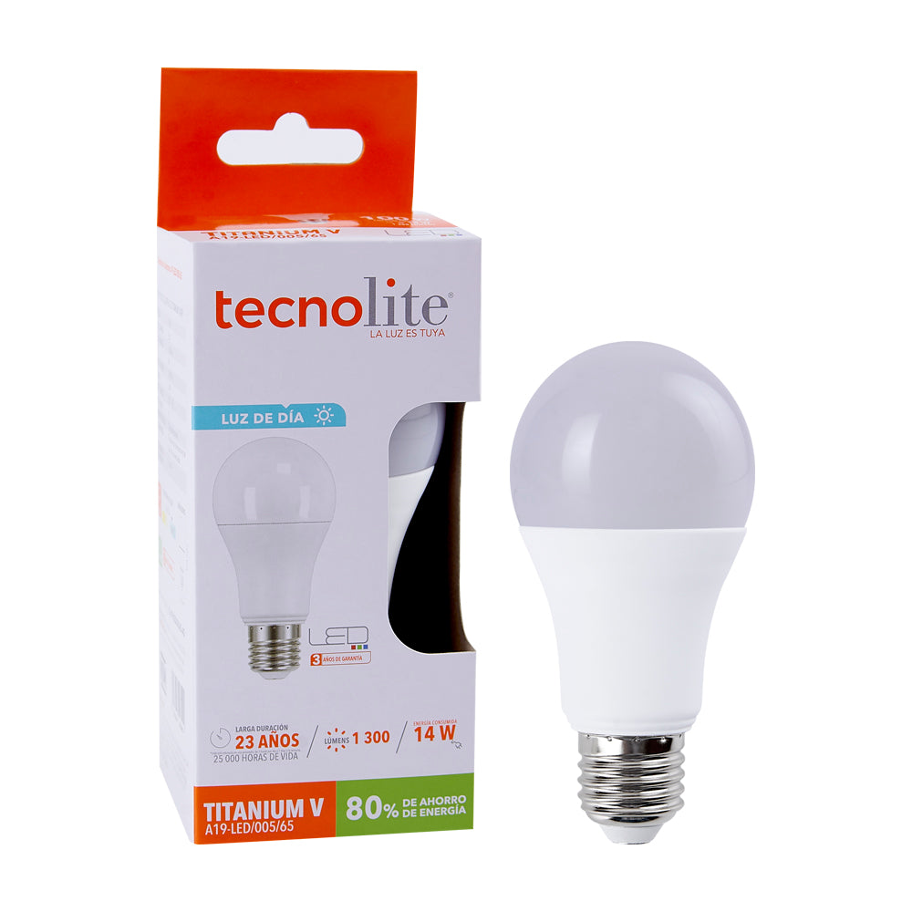 Lámpara LED A TECNO LITE A19-LED/005/65