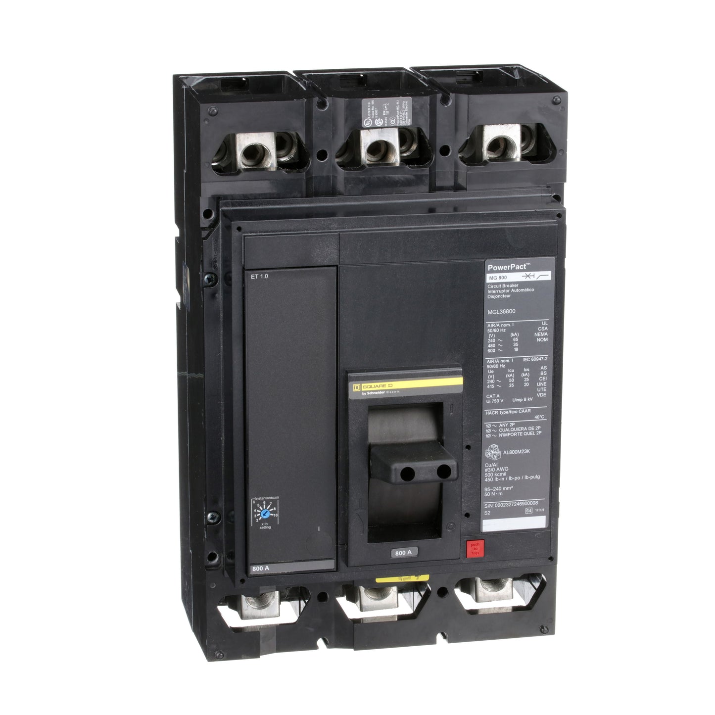 INTERRUPTOR800A Schneider MGL36800 Tienda EEGSA