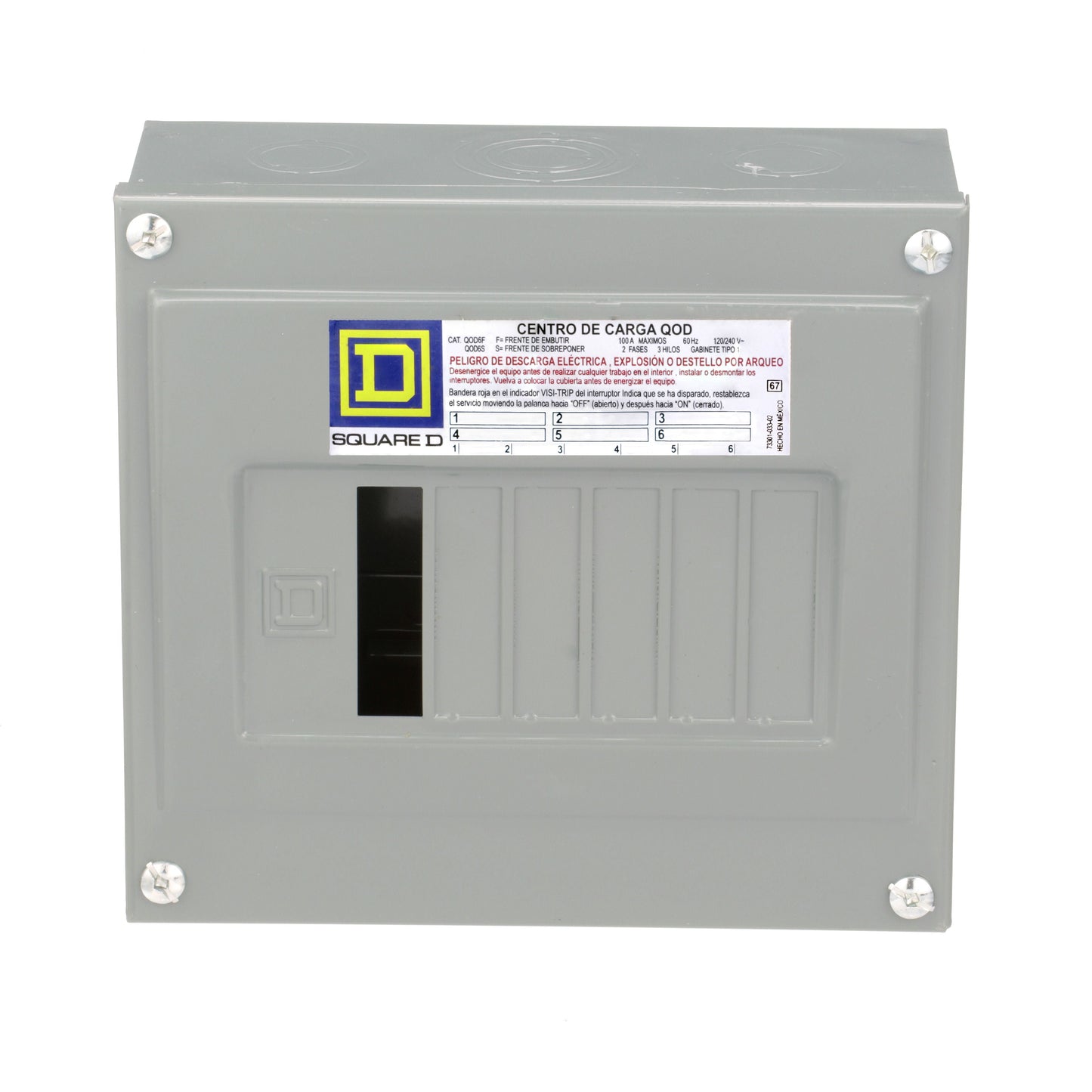 CENTRO DE CARGA 6P Schneider QOD6S Tienda EEGSA