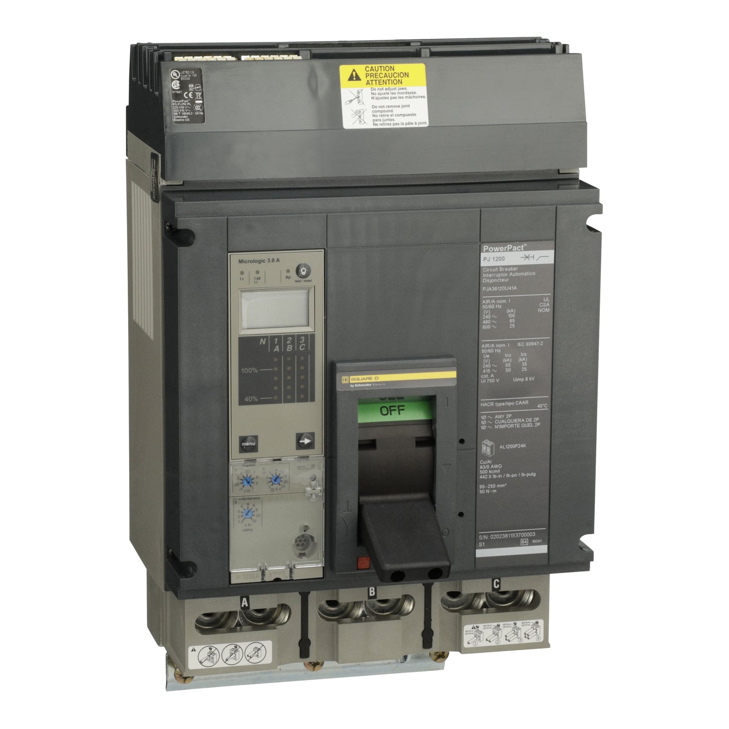 Interruptor 1200A Schneider PJA36120U41A Tienda EEGSA