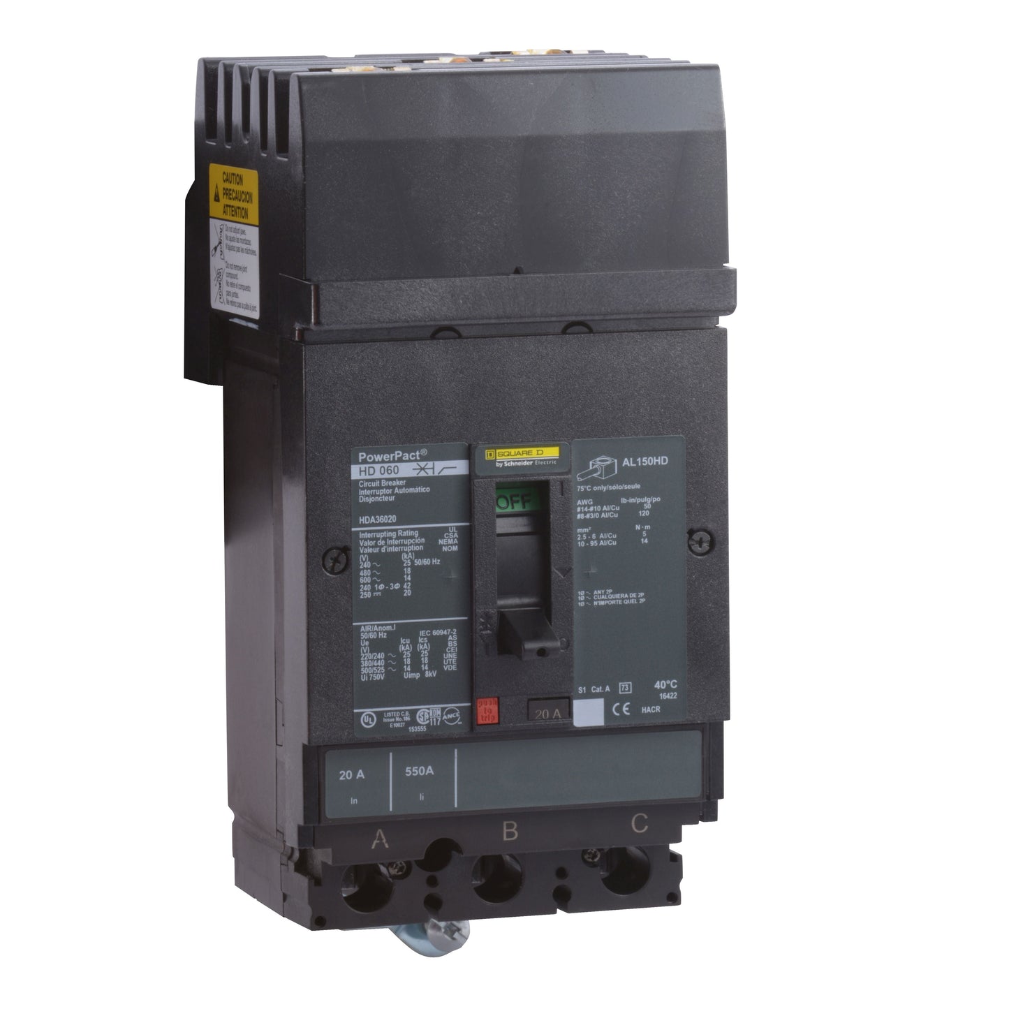 INTERRUPTOR 020A Schneider HDA36020 Tienda EEGSA