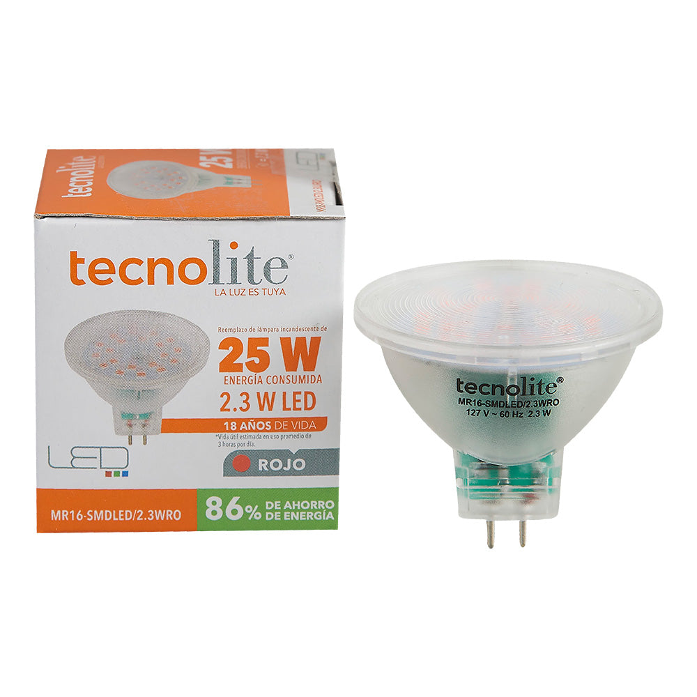 Foco MR16 LE TECNO LITE MR16-SMDLED/2.3WRO Tienda EEGSA