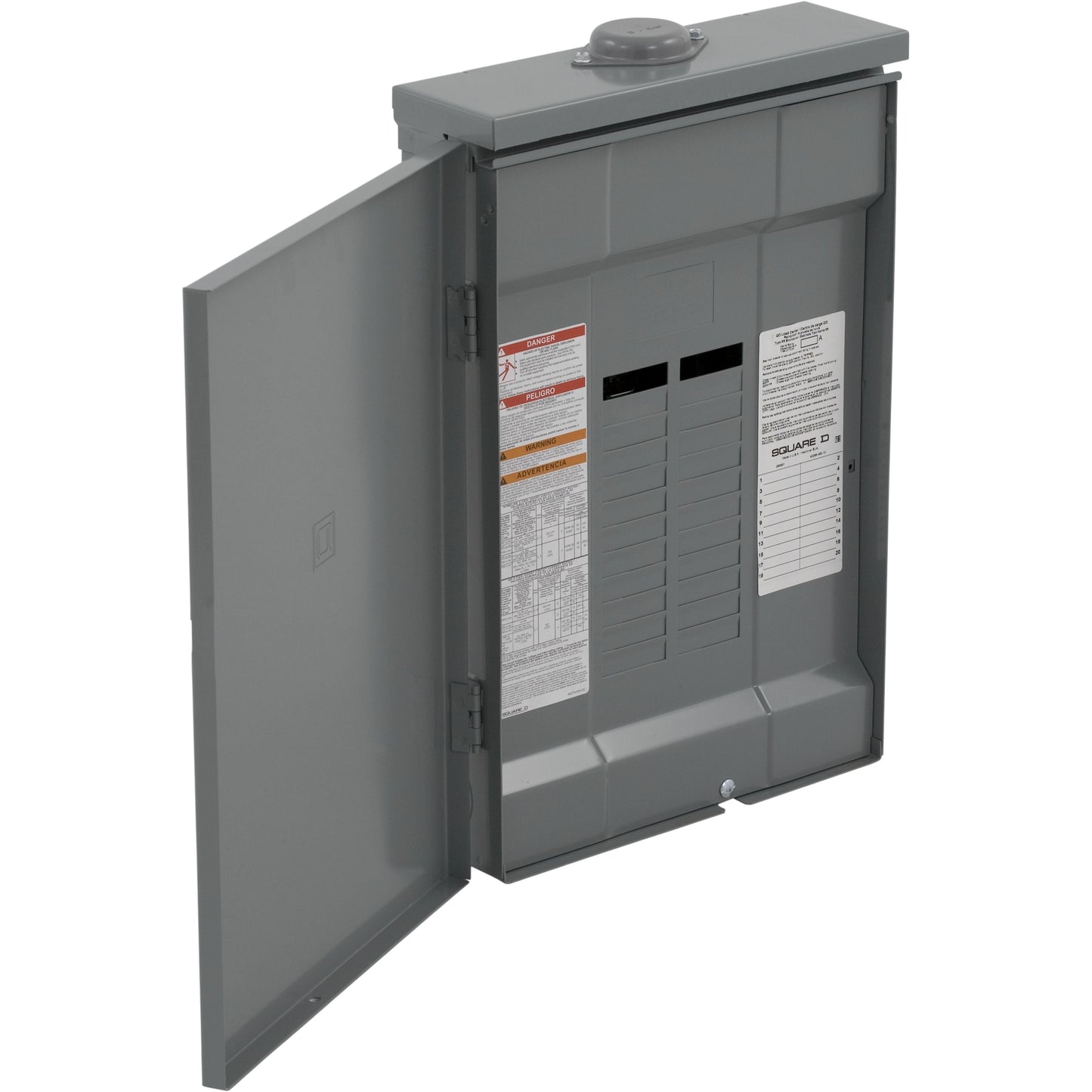 CENTRO DE CARGA 125A, 3F, 20P, NEMA3R, Barra a tierra, Schneider QO320L125GRB Tienda EEGSA