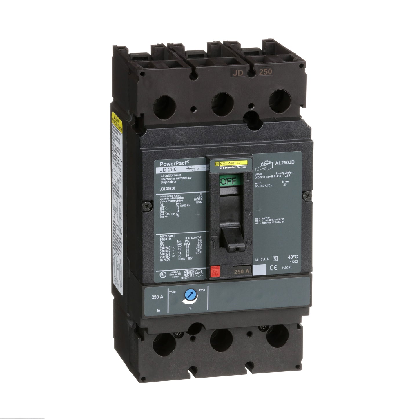 INTERRUPTOR 250A Schneider JDL36250 Tienda EEGSA