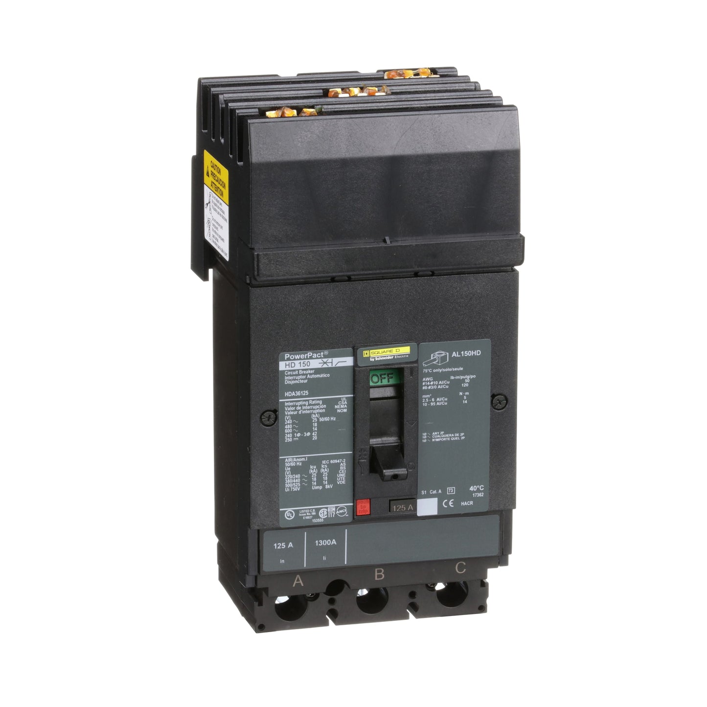 INTERRUPTOR 125A Schneider HDA36125 Tienda EEGSA