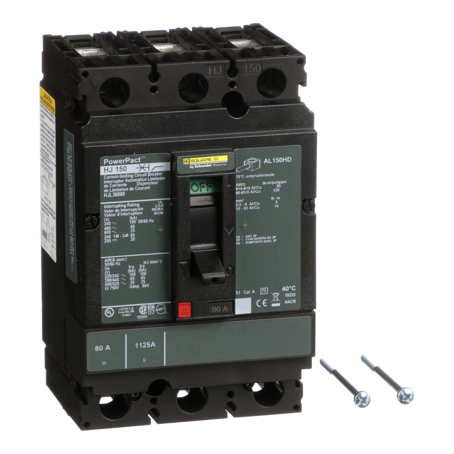 INT. H 65KA 3P 80A Schneider HJL36080