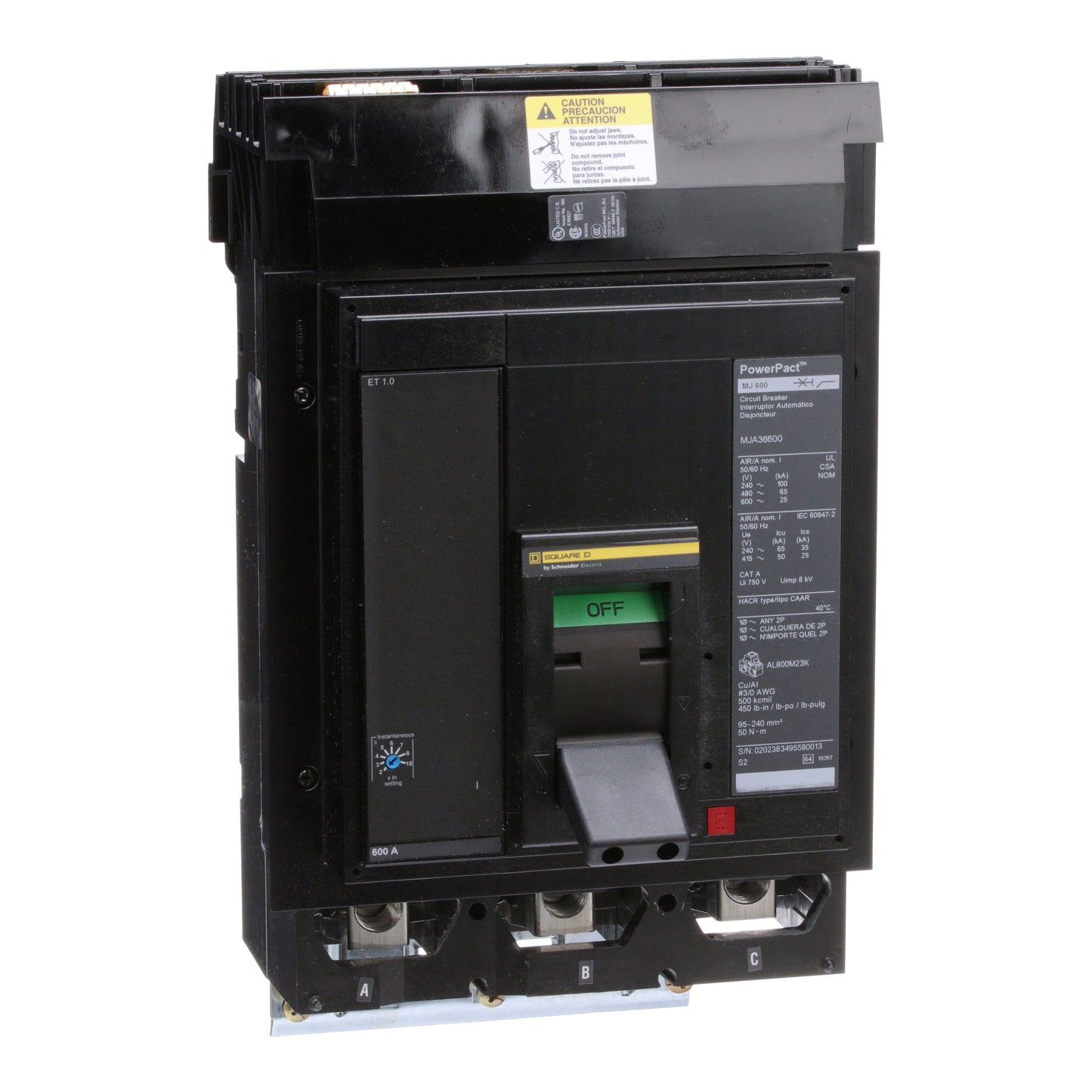 INTERRUPTOR 600A Schneider MJA36600 Tienda EEGSA