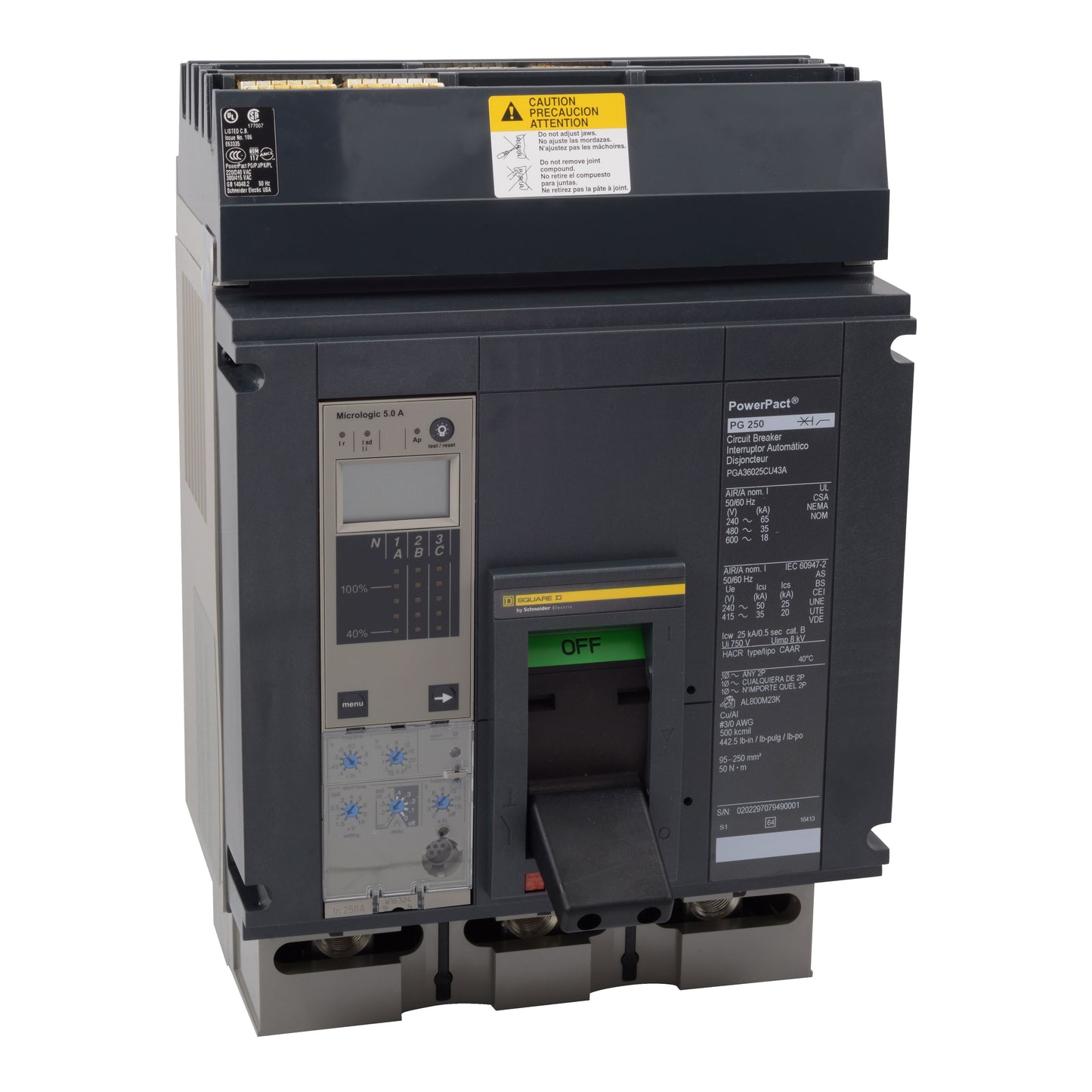 Interruptor 1200A Schneider PGA36120U41A