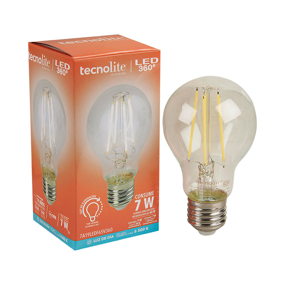 Lámpara LED FI TECNO LITE 7A19LEDF65V360 Tienda EEGSA