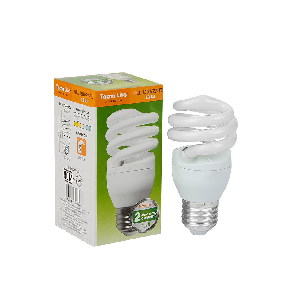LÁMPARA FLUORES TECNO LITE HEL-13W/27-T2 Tienda EEGSA
