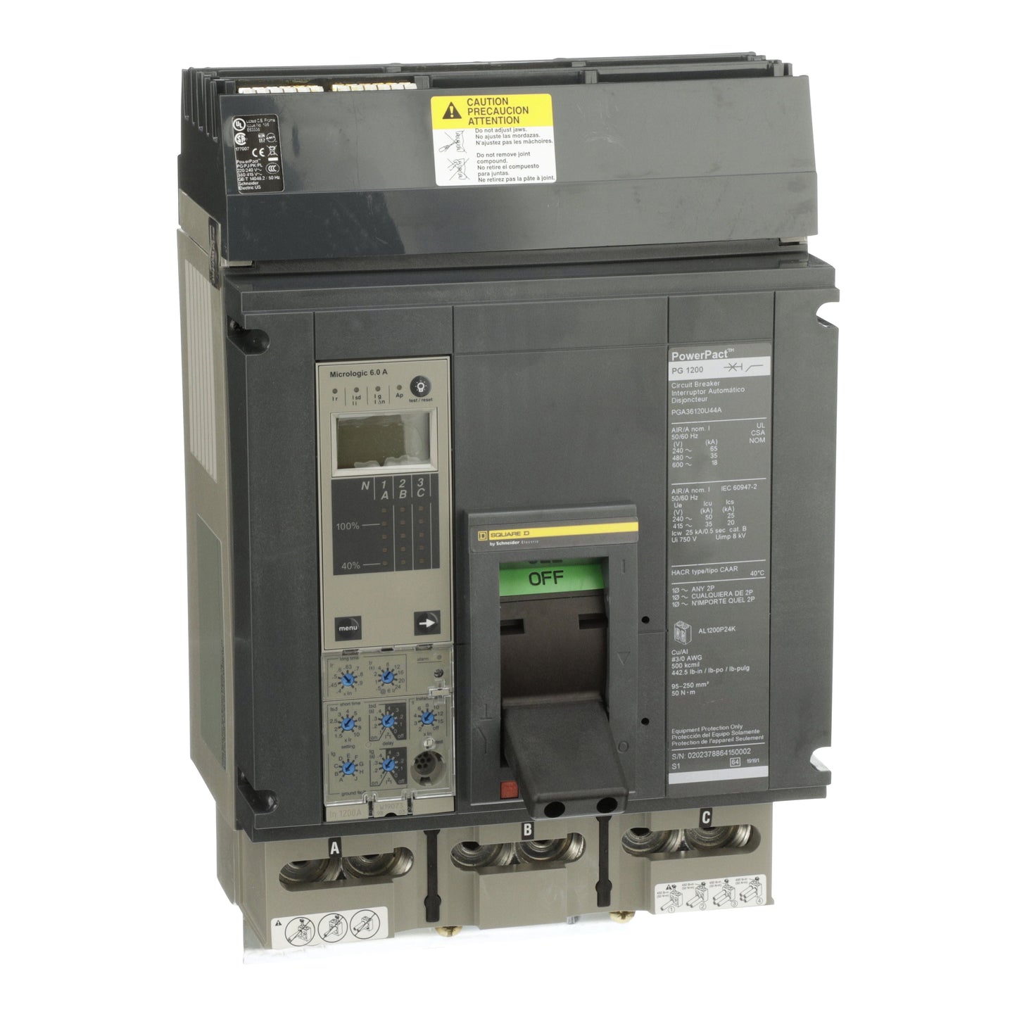 Interruptor 1200A Schneider PGA36120U44A Tienda EEGSA