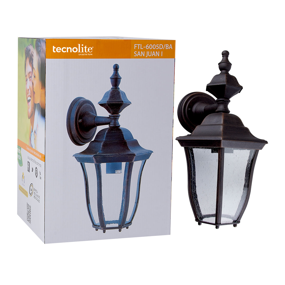 Luminario exteri TECNO LITE FTL-6005D/BA Tienda EEGSA