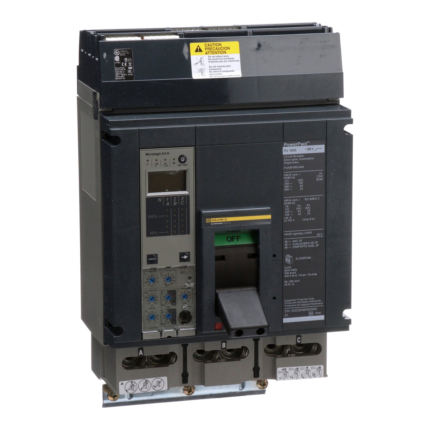 Interruptor 1000A Schneider PJA36100U44A Tienda EEGSA
