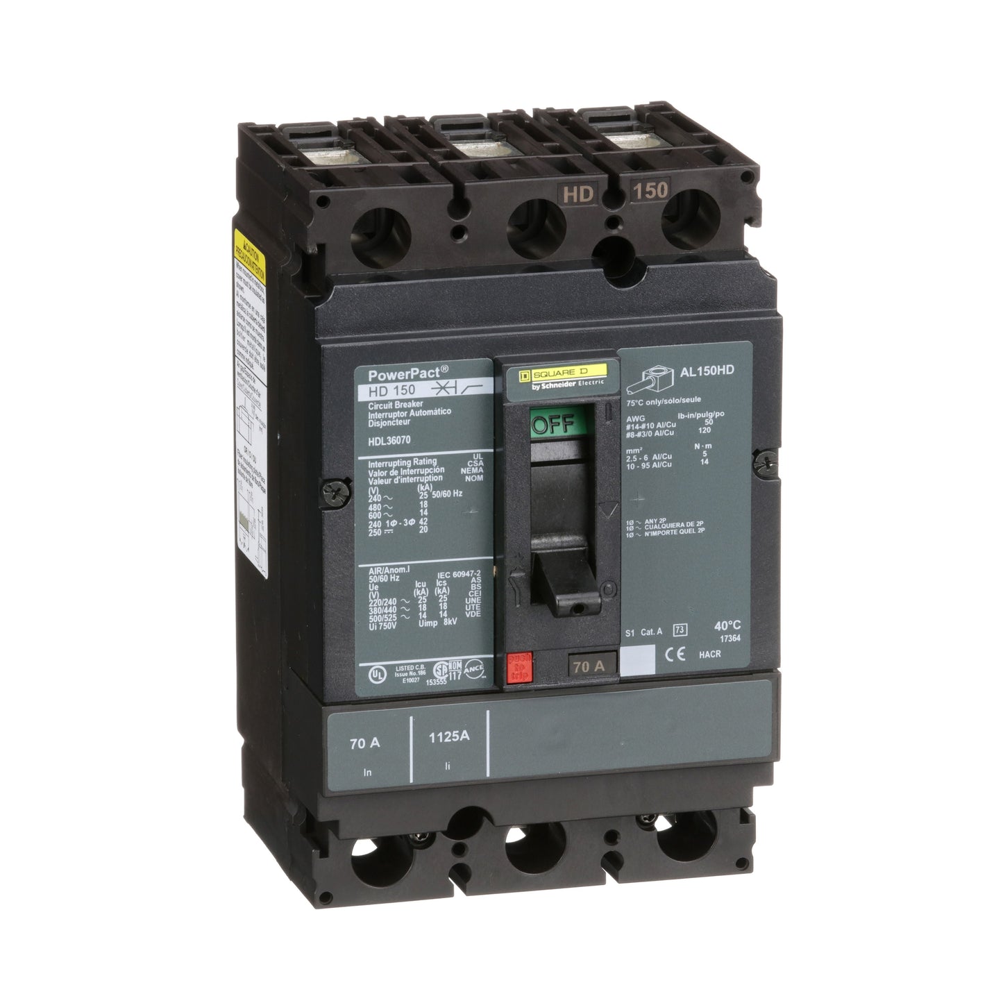 INTERRUPTOR 070A Schneider HDL36070 Tienda EEGSA