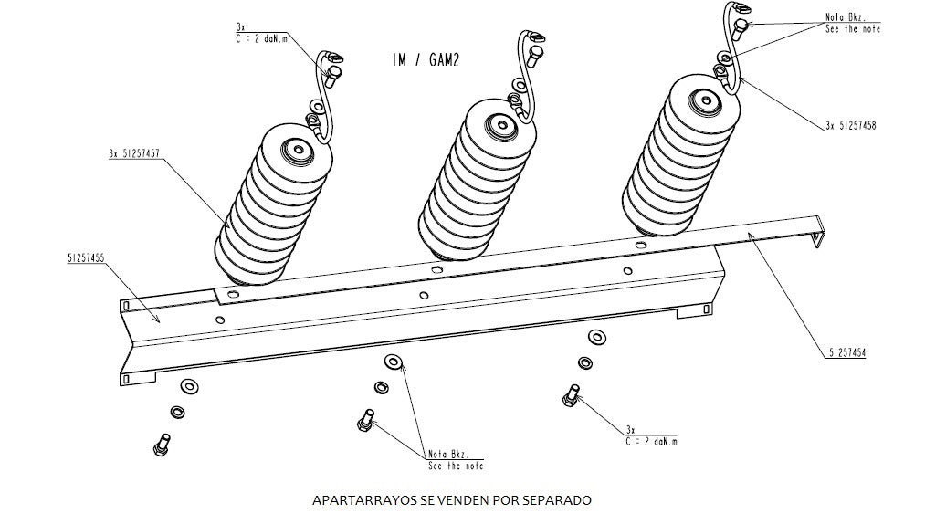 KIT SOPORTE PARA APARTARRAYOS DE CELDA IM SCHNEIDER SM62ACQEH6XSUA0004