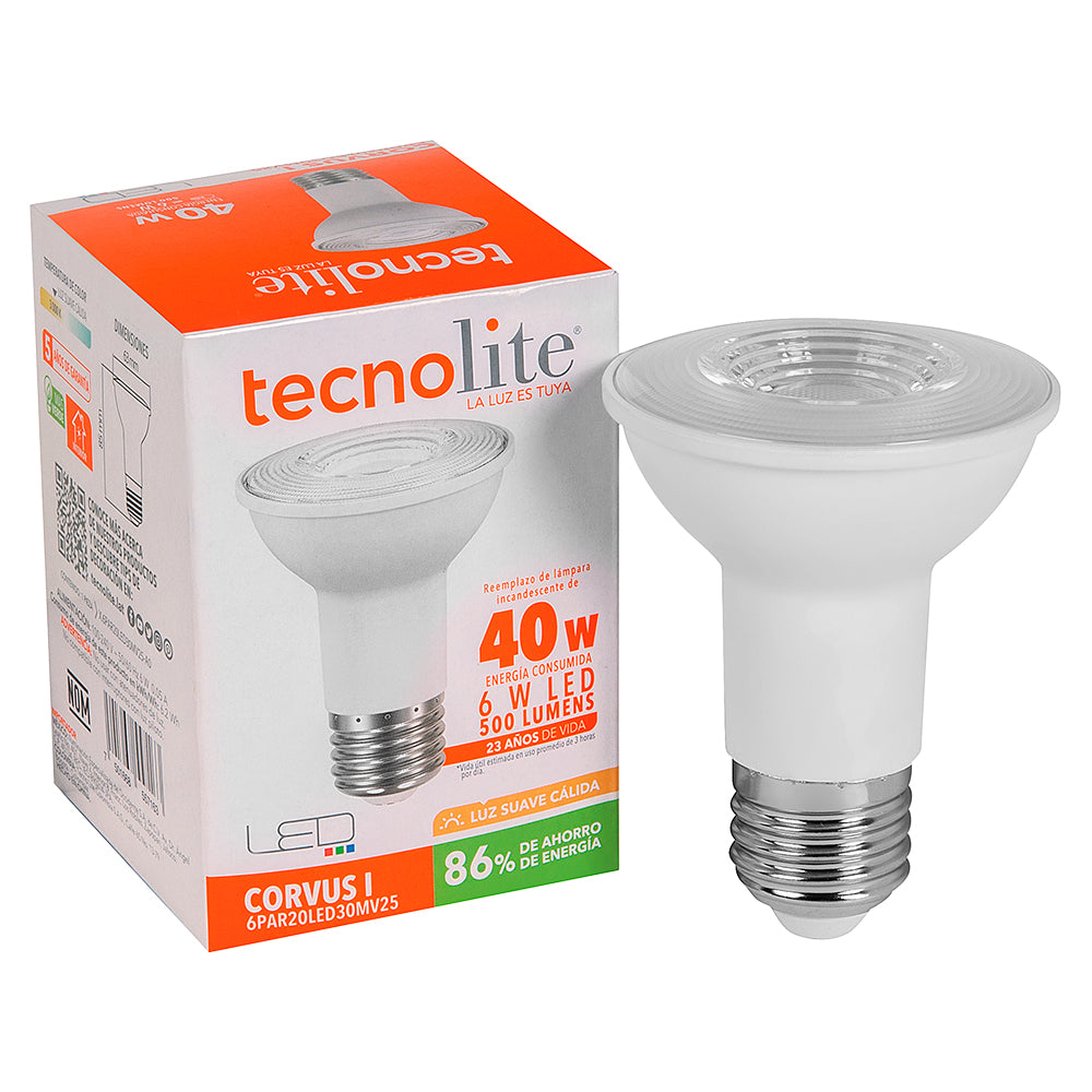 Lámpara LED P TECNO LITE 6PAR20LED30MV25 Tienda EEGSA