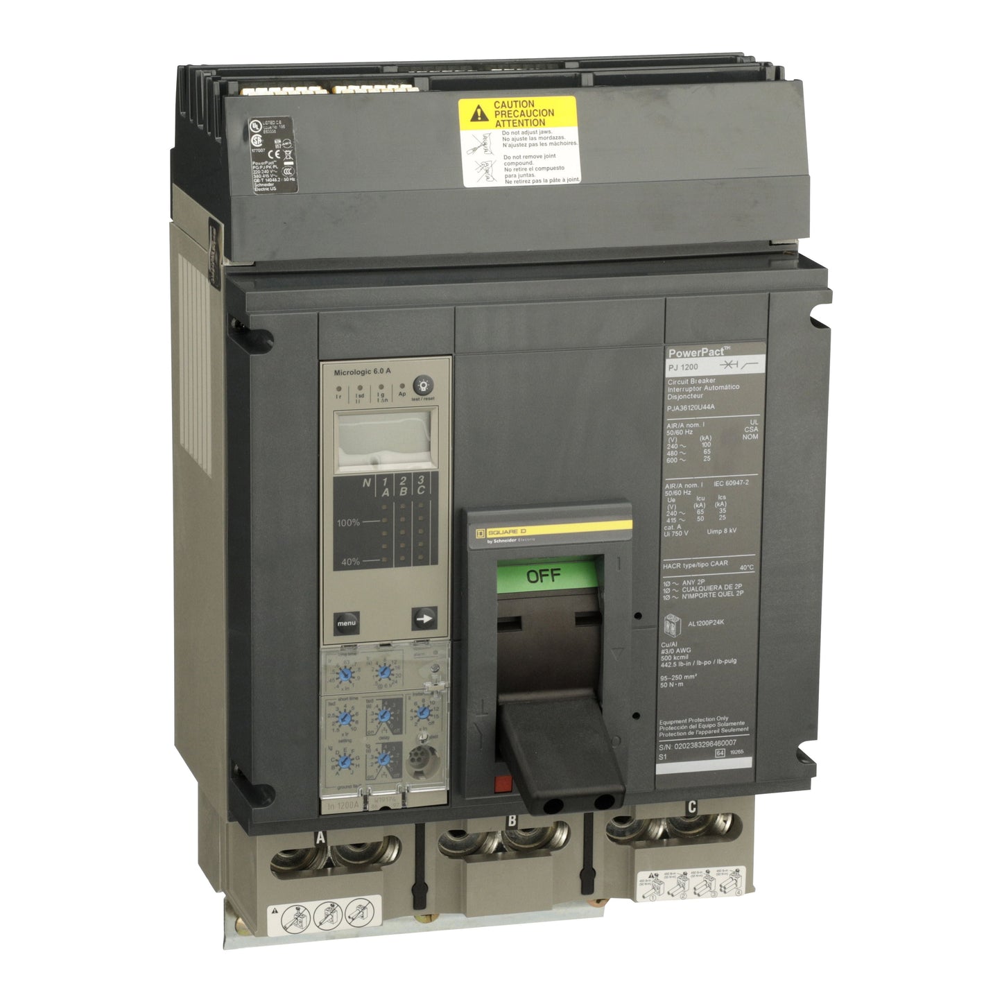Interruptor 1200A Schneider PJA36120U44A Tienda EEGSA
