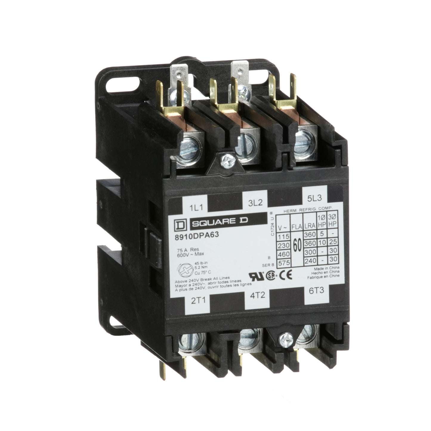CONTACTOR 3P60A Schneider 8910DPA63V09 Tienda EEGSA