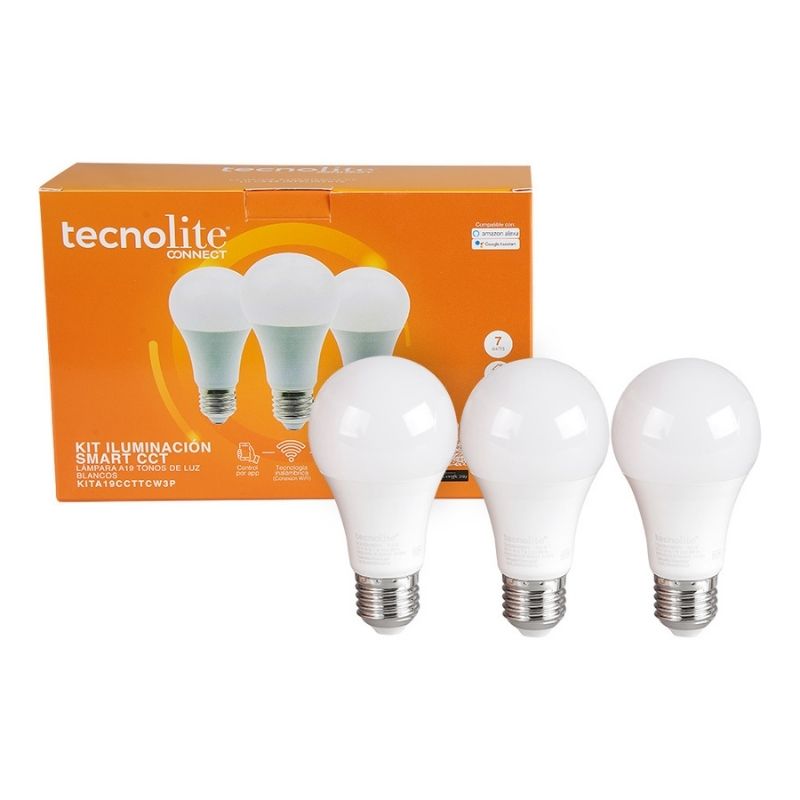 Kit de 3 focos TECNO LITE KITA19CCTTCW3P Tienda EEGSA