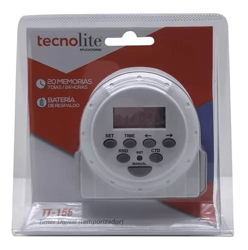 El temporizador digita TECNO LITE TT-158 Tienda EEGSA