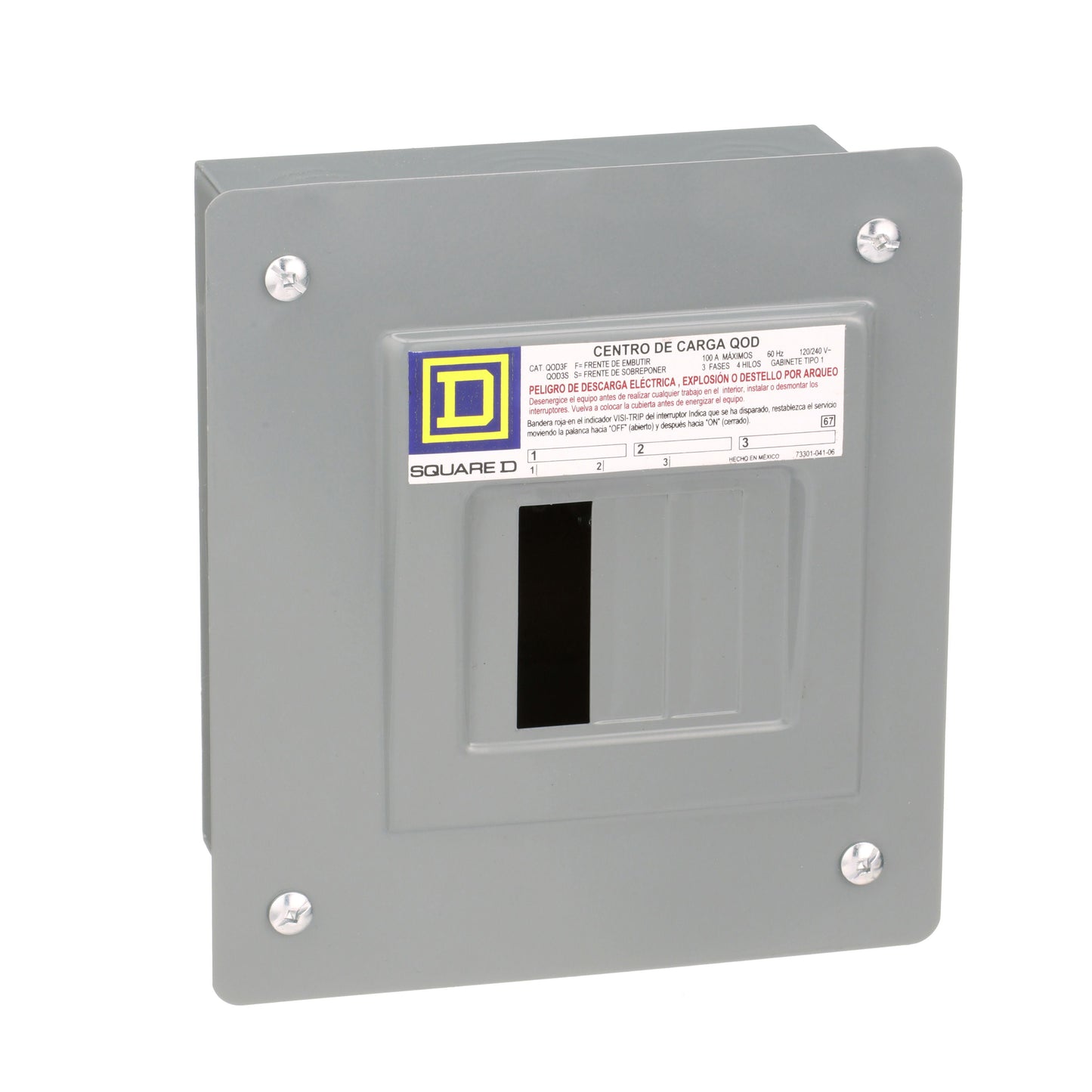 CENTRO DE CARGA 3 POLO, Schneider QOD3F Tienda EEGSA
