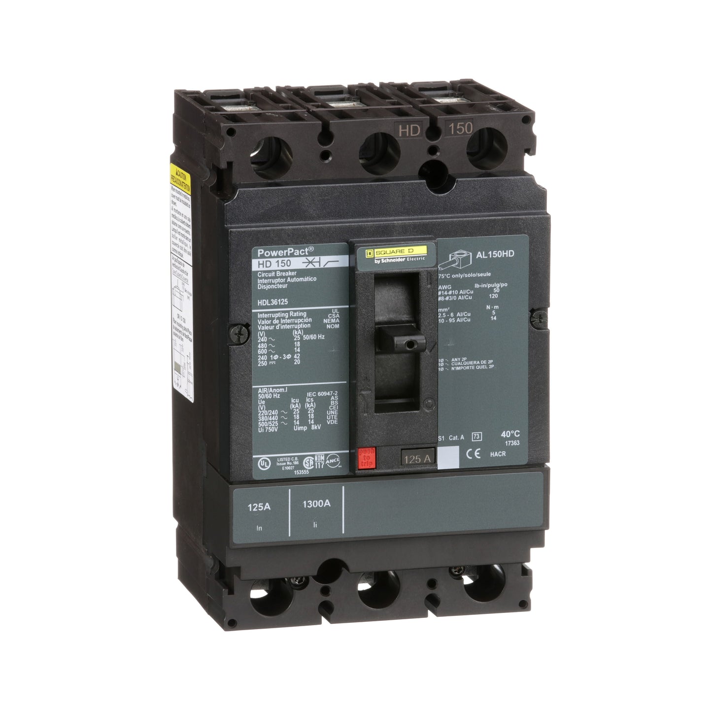 INTERRUPTOR 125A Schneider HDL36125 Tienda EEGSA