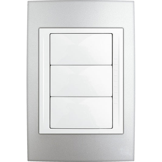 PLACA 3 M PLATA  SCHNEIDER M6.103.860-HC