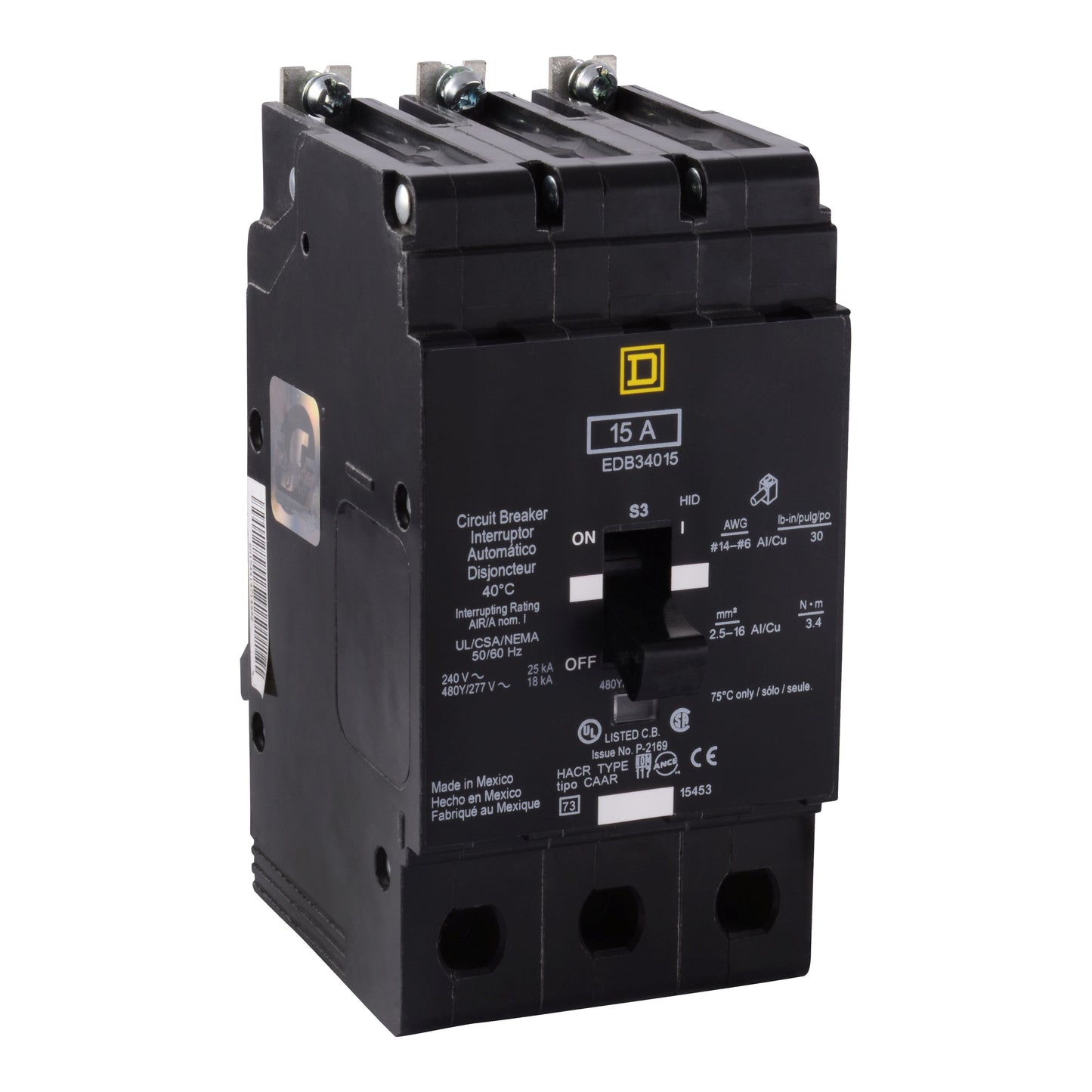 INTERRUPTOR  3P 15 A  Schneider EDB34015