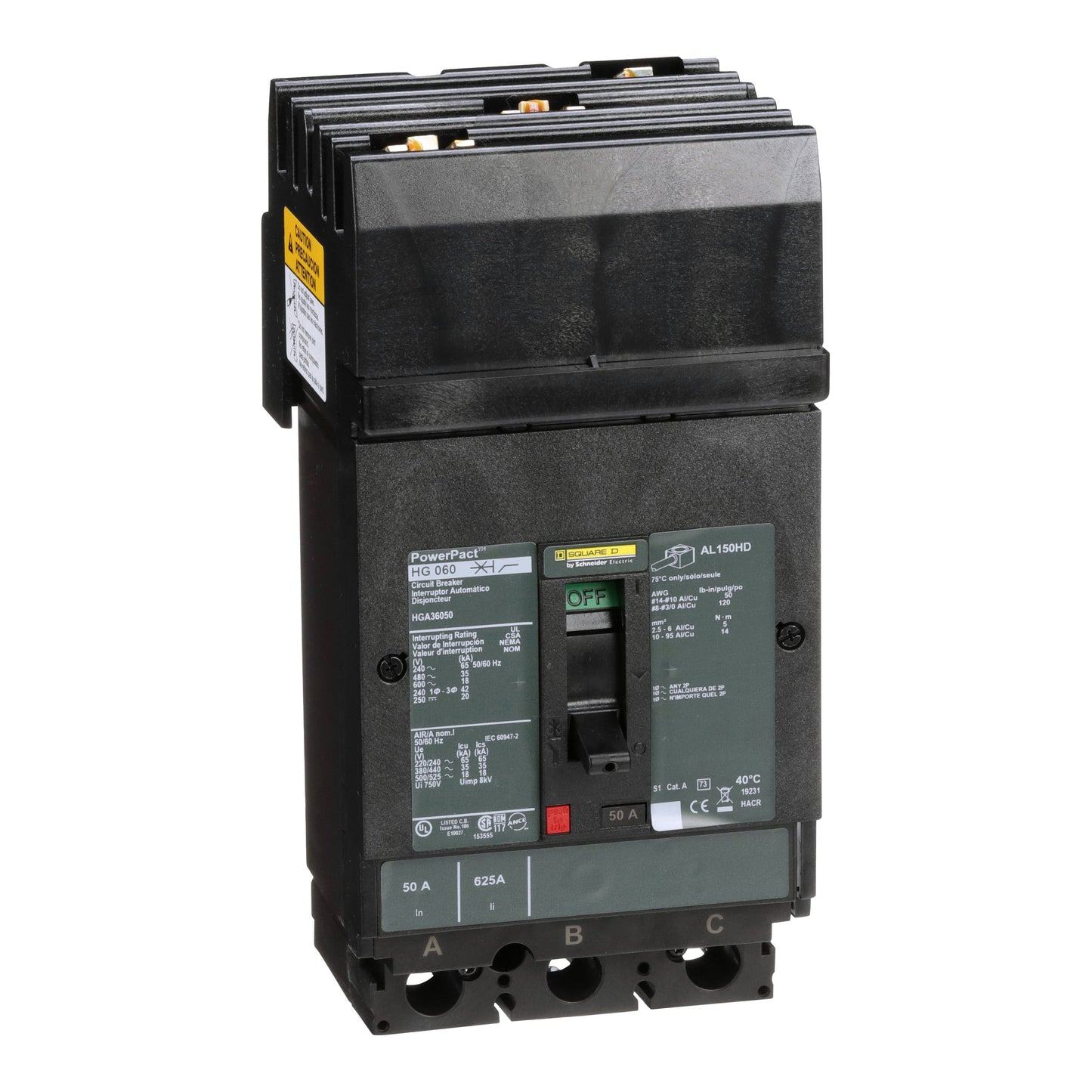 Interruptor 3P 50A Schneider HGA36050