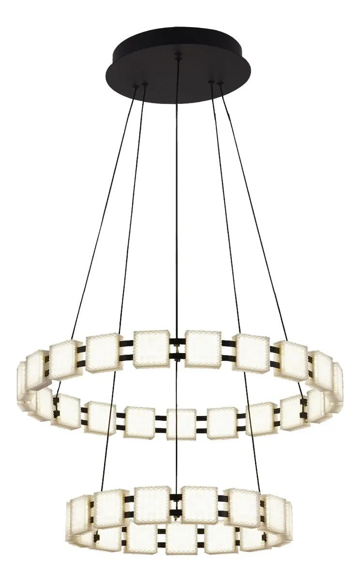 COLGANTE LED NEGRO DOBLE ORO 2CLTP706