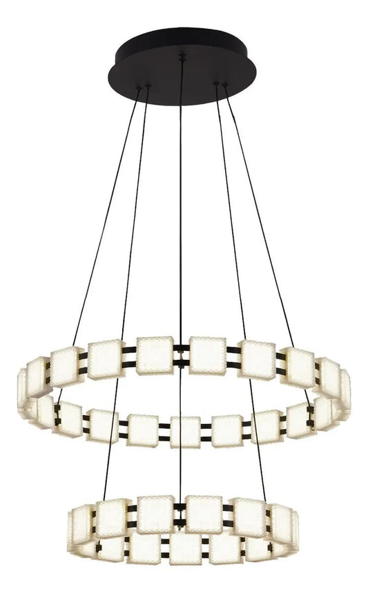 COLGANTE LED NEGRO DOBLE ORO 2CLTP706