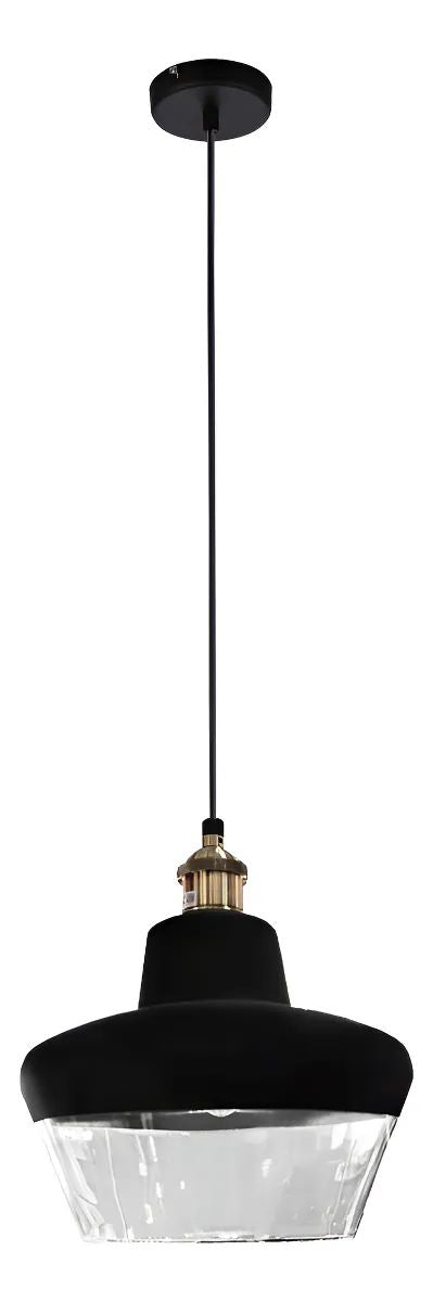 COLGANTE NEGRO MATE LAMPARA 2CLTP381