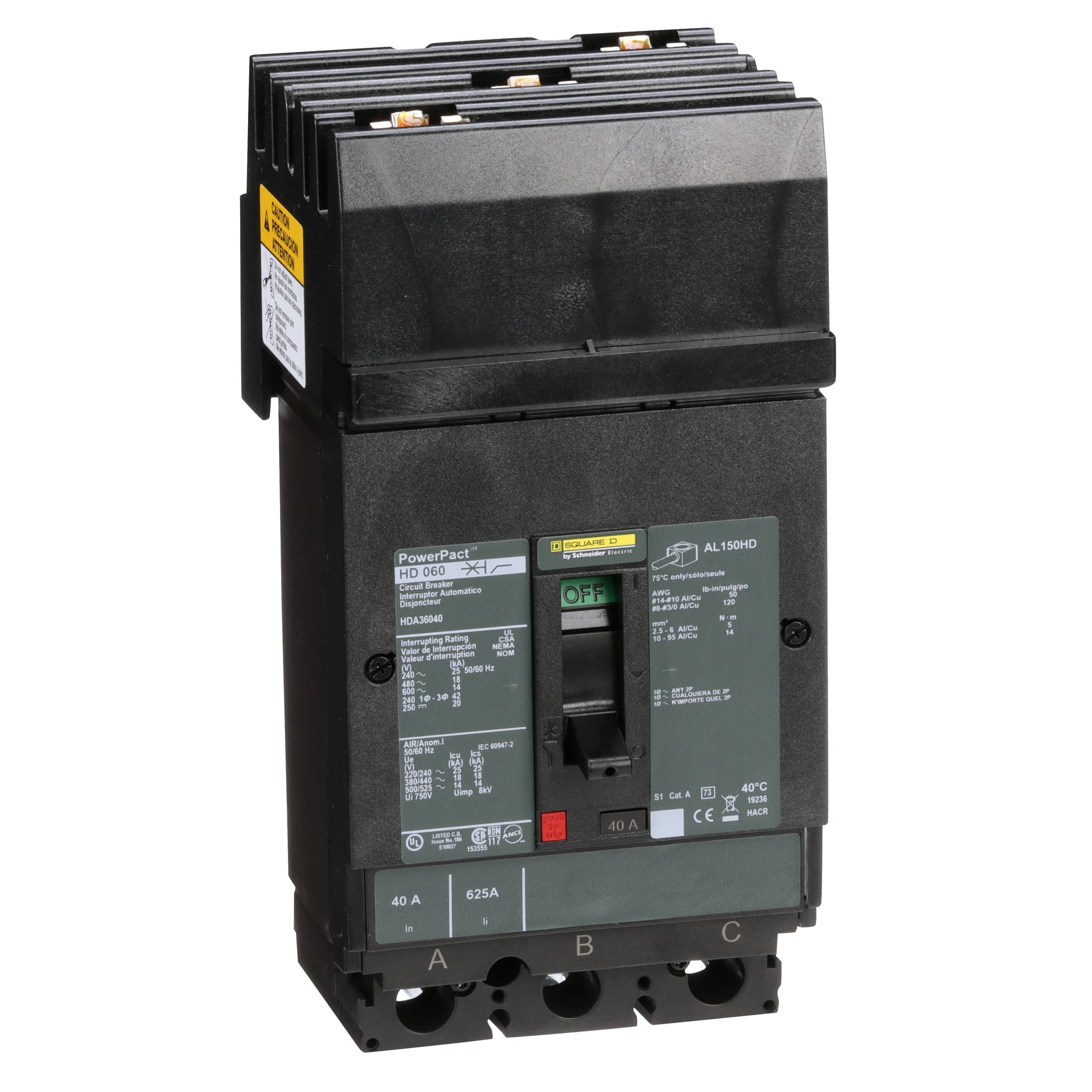 INTERRUPTOR 3P 60ASchneider HDA36040 Tienda EEGSA