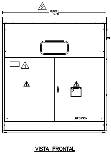 Celdas modulares en media tensión (tablero de distribución) SM6 de medicion 3 fases 3 hilos 15 kV, 630 A, IP3X. SCHNEIDER SM615MM20