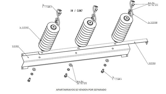 KIT SOPORTE PARA APARTARRAYOS DE CELDA IM SCHNEIDER SM62ACQEH6XSUA0004
