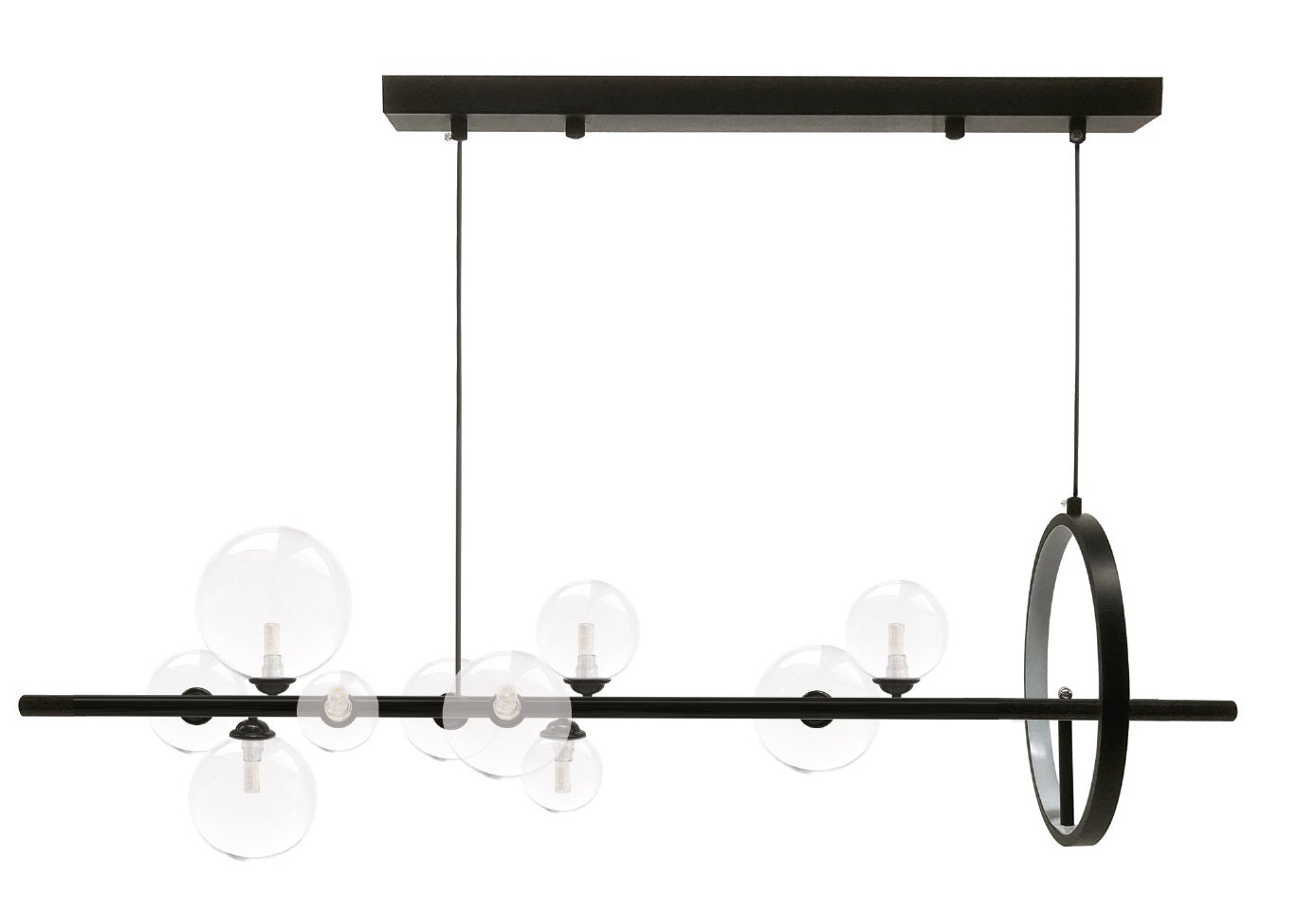 LAMPARA COLGANTE EFICAZ NEGRO 2CLDI113