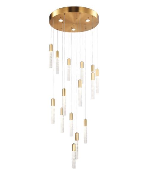 COLGANTE CONTEMPORANEO DORADO 2CLAT102