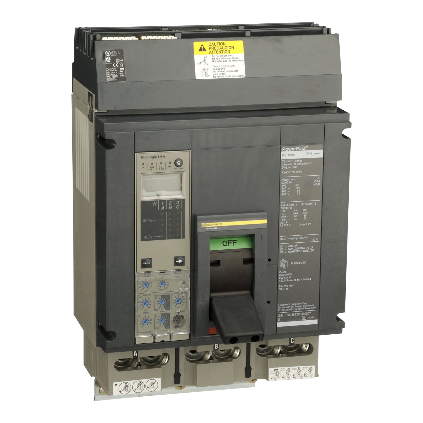 Interruptor 1200A Schneider PJA36120U44A