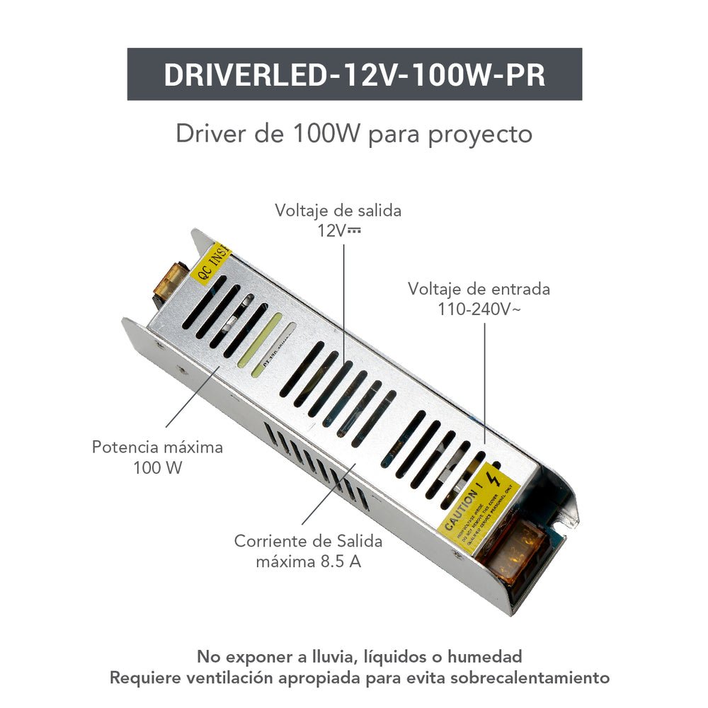 Driver de 10 TECNO LITE DRIVELE12V100WPR Tienda EEGSA