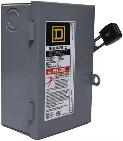 INT. DE SECURIDAD 2 POLOS CARTLIGHT DUTY L221N SQUARE D DE SCHNEIDER